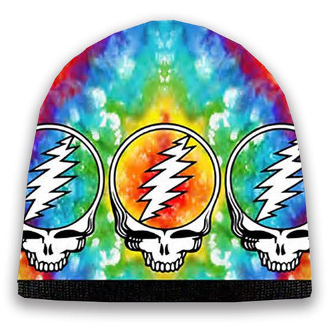 Grateful Dead - Tie Dye Steal Your Face Knit Beanie