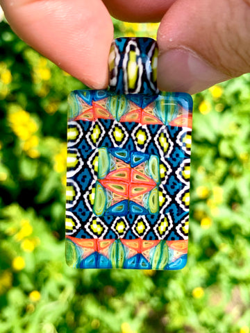 Heath Bar Murrine Tile Pendant