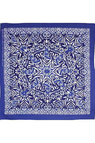 Grateful Dead Dancing Bear Mandala Bandana Blue 22 x 22