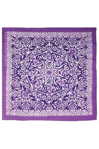 Grateful Dead Dancing Bear Mandala Bandana Purple 22 x 22