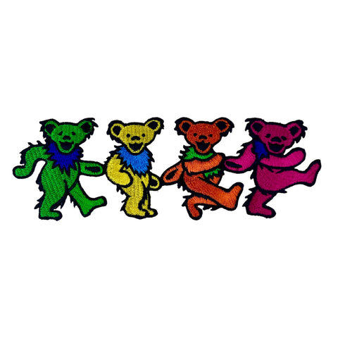 Grateful Dead Dancing Bears Embroidered Iron On Patch