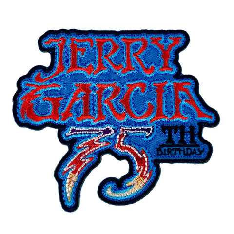 Jerry Garcia 75th Birthday Embroidered Iron On Patch