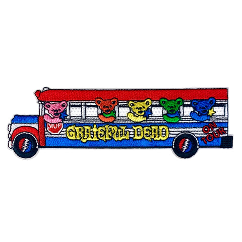 Grateful Dead Bears On Tour Embroidered Iron On Patch