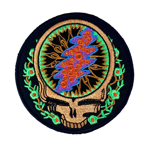 Grateful Dead Steal Your Face Vines Embroidered Iron On Patch