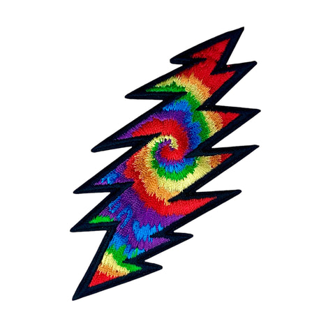 Grateful Dead 13 Point Rainbow Bolt Embroidered Iron On Patch