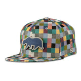 Removable Bear Pastel Patchwork Fitted Hat