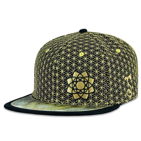 Grassroots California Laser Guided Visions Gold Black Snapback Hat