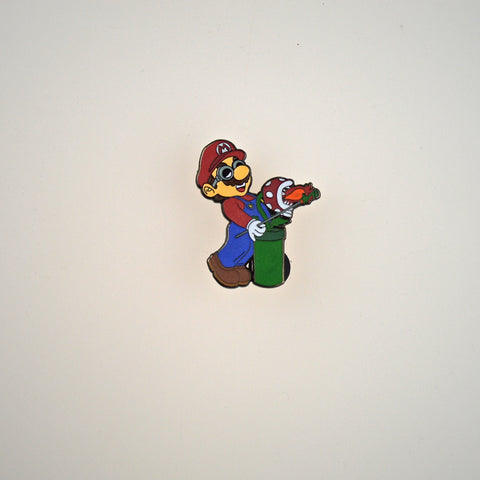 Glassblowing Mario - V3 Glow in the Dark Pin
