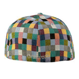 Removable Bear Pastel Patchwork Fitted Hat