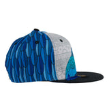 Grassroots California Blue Gold Macaw Feathers Kids Snapback Hat