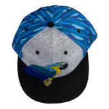 Grassroots California Blue Gold Macaw Feathers Kids Snapback Hat