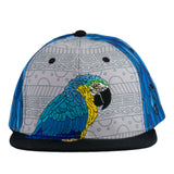 Grassroots California Blue Gold Macaw Feathers Kids Snapback Hat