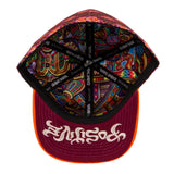 Grassroots California Chris Dyer Mandala Face Burgundy Fitted Hat