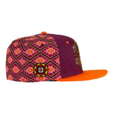 Grassroots California Chris Dyer Mandala Face Burgundy Fitted Hat
