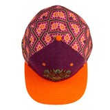 Grassroots California Chris Dyer Mandala Face Burgundy Fitted Hat