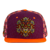 Grassroots California Chris Dyer Mandala Face Burgundy Fitted Hat