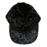 Grassroots California Celestial Serpent Black 5 Panel Zipperback Hat