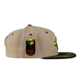 Grassroots California Bombearclat Gold Badge Tan Snapback Hat