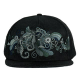 Grassroots California Vincent Gordon Seahorse Party Blackout Snapback Hat