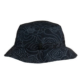 Grassroots California Vincent Gordon Seahorse Party Blackout Reversible Bucket Hat