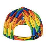 Grassroots California Scarlet Macaw Rainbow Feathers Dad Hat