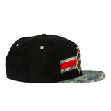 Grassroots California Method Man Camo Ripstop Black Wool Snapback Hat