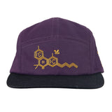 Grassroots California THC Bee Purple 5 Panel Snapback Hat