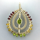 Wire Dreamers - Peridot Rain Drop Pendant