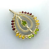 Wire Dreamers - Peridot Rain Drop Pendant