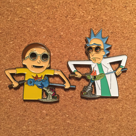 Glassblowing Rick and Morty Combo Pack Pin