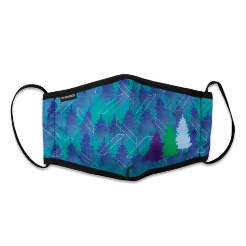 Laser Forest Teal Purple Face Mask