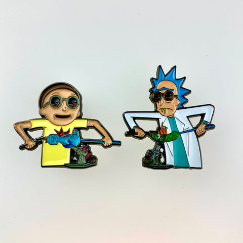 Glassblowing Rick & Morty (V2 Glow Set) - Pin