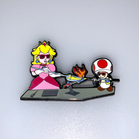 Princess Peach & Toad Millie Artists Pin
